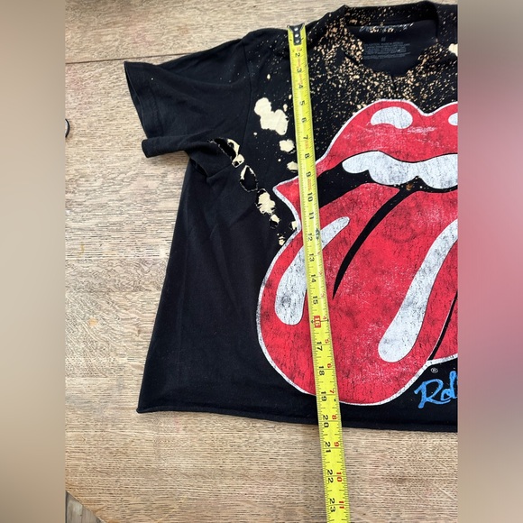 The Rolling Stones Retro Deconstructed Bleached Short Sleeve Tee T Shirt medium - Picture 11 of 12